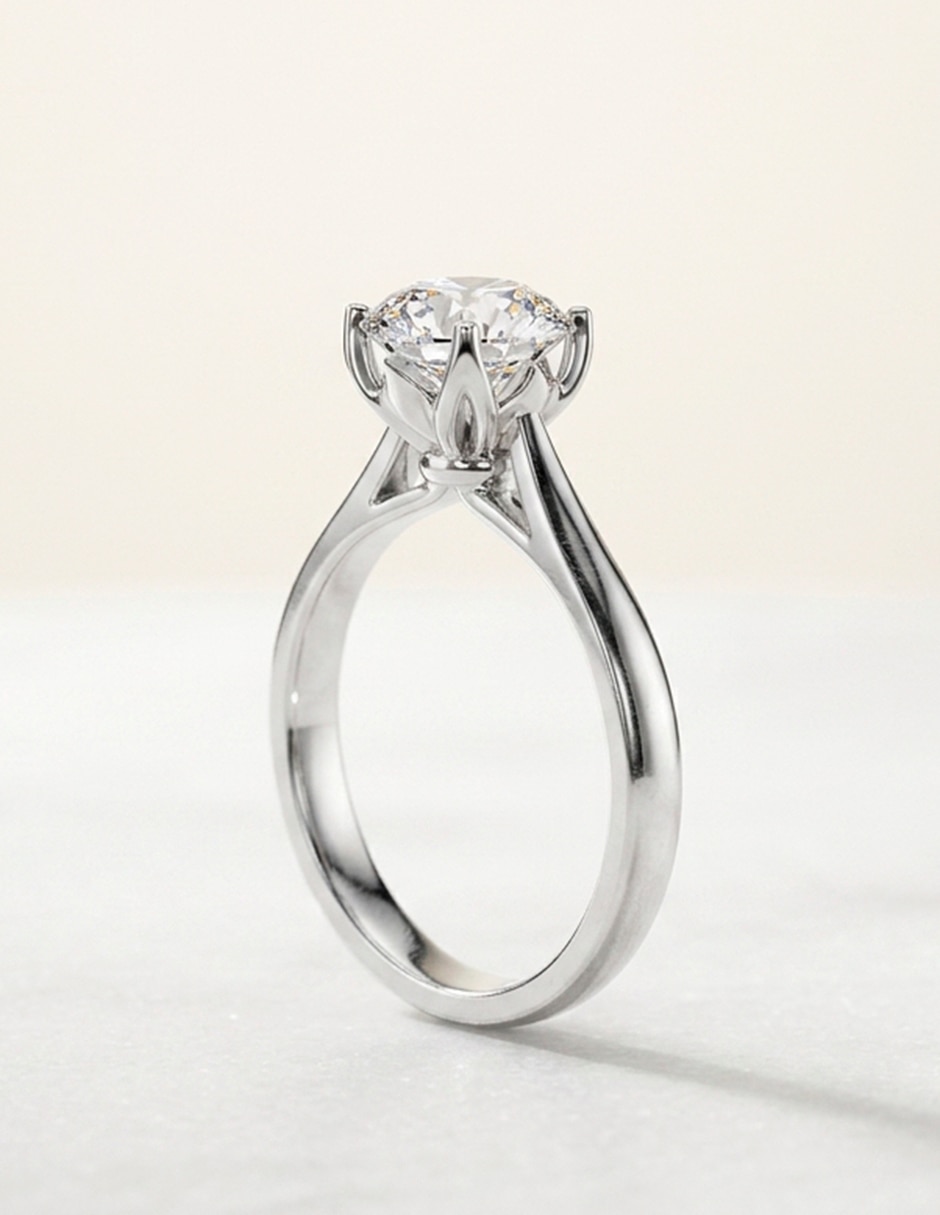 Anillo de compromiso de oro 9 k zirconia cúbica 7