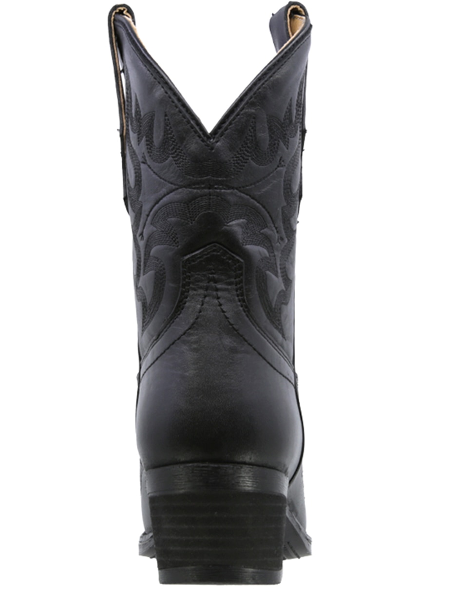 Bota arriba del tobillo texaban vaquera de piel para mujer
