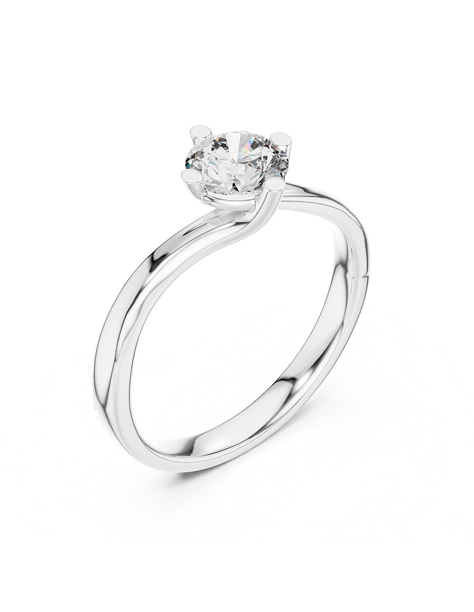 Anillo de compromiso de oro 18 k ! zirconia cúbica 2