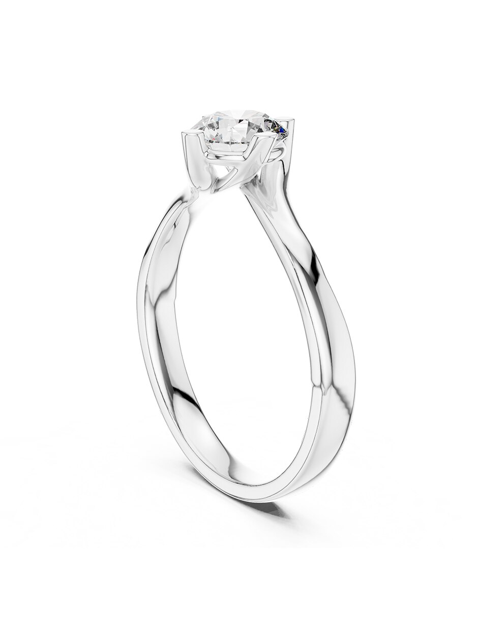 Anillo de compromiso de oro 18 k ! zirconia cúbica 3