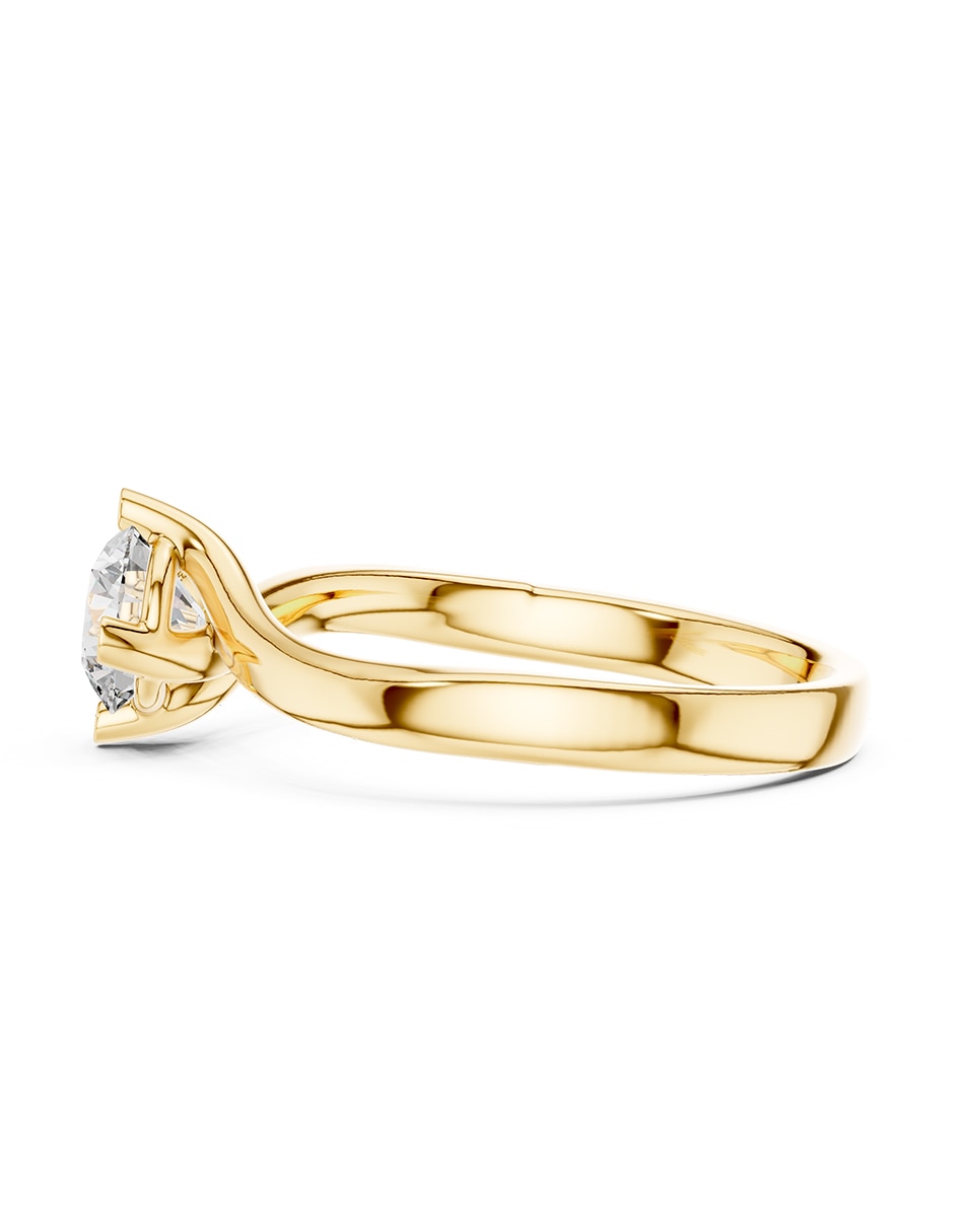 Anillo de compromiso de oro 9 k ! zirconia cúbica 3