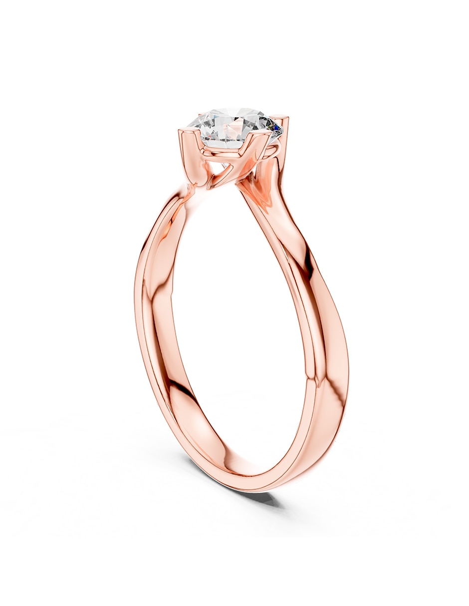 Anillo de compromiso de oro 14 K 4