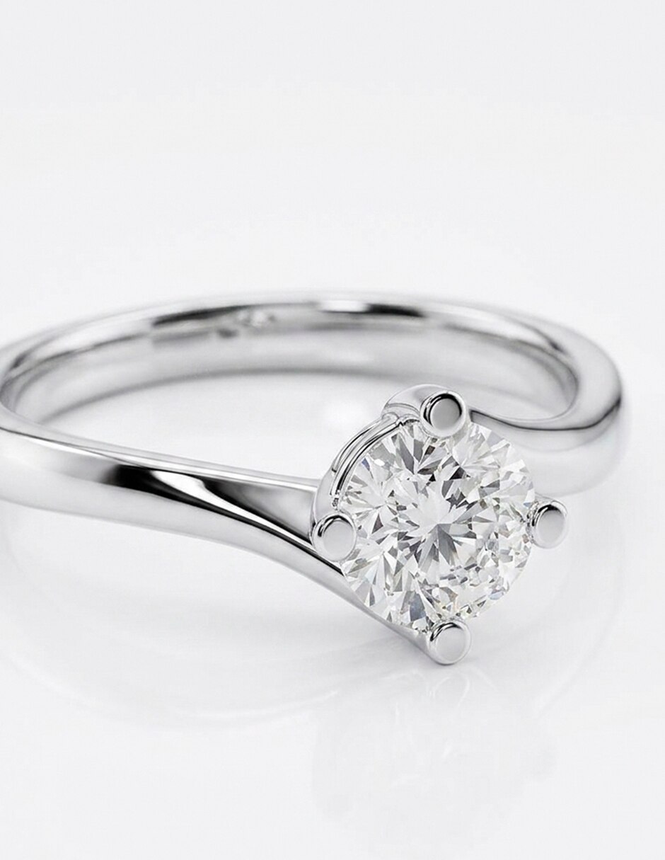 Anillo de compromiso de oro 18 k diamante de laboratorio 9