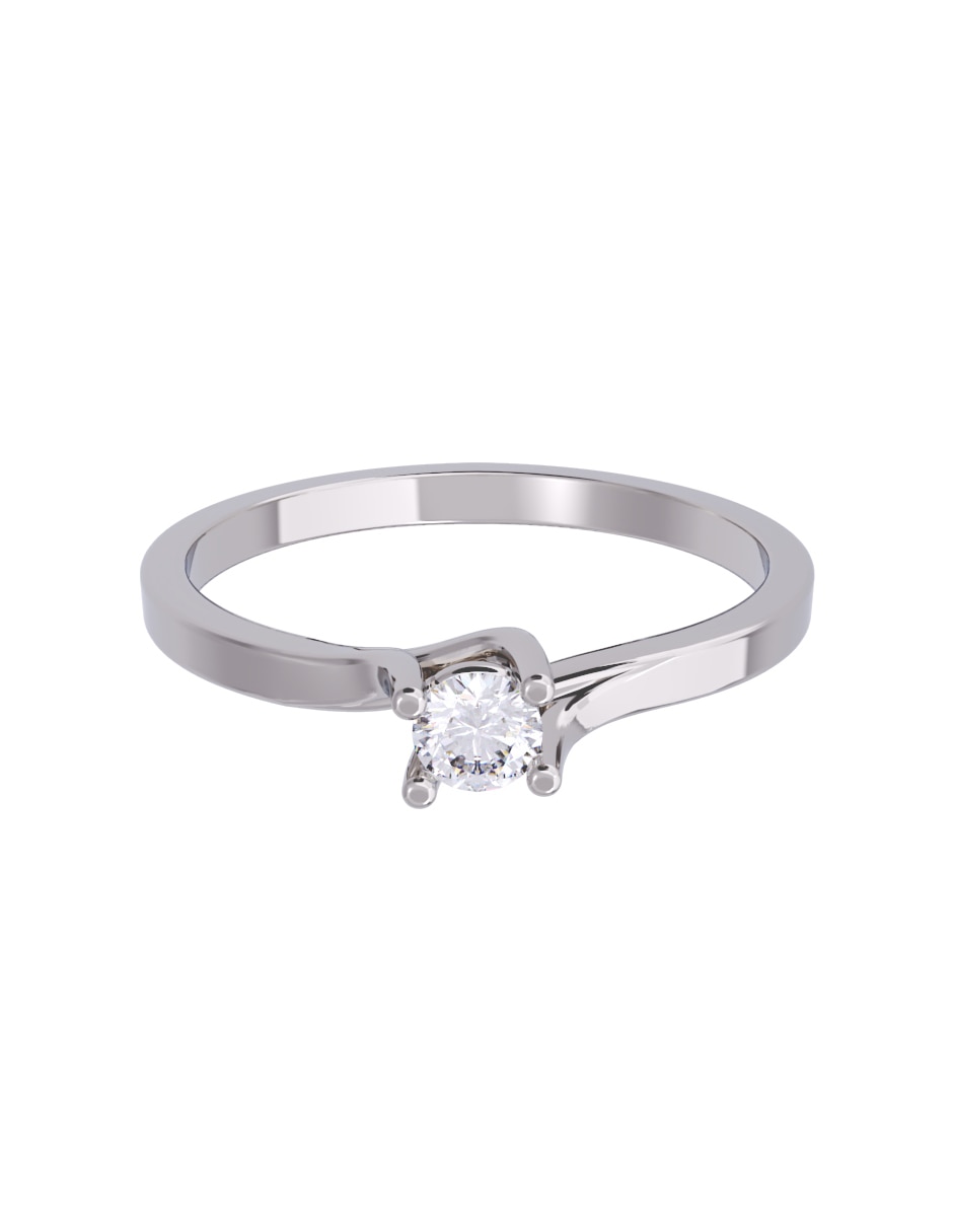 Anillo de compromiso de oro 10 K diamante