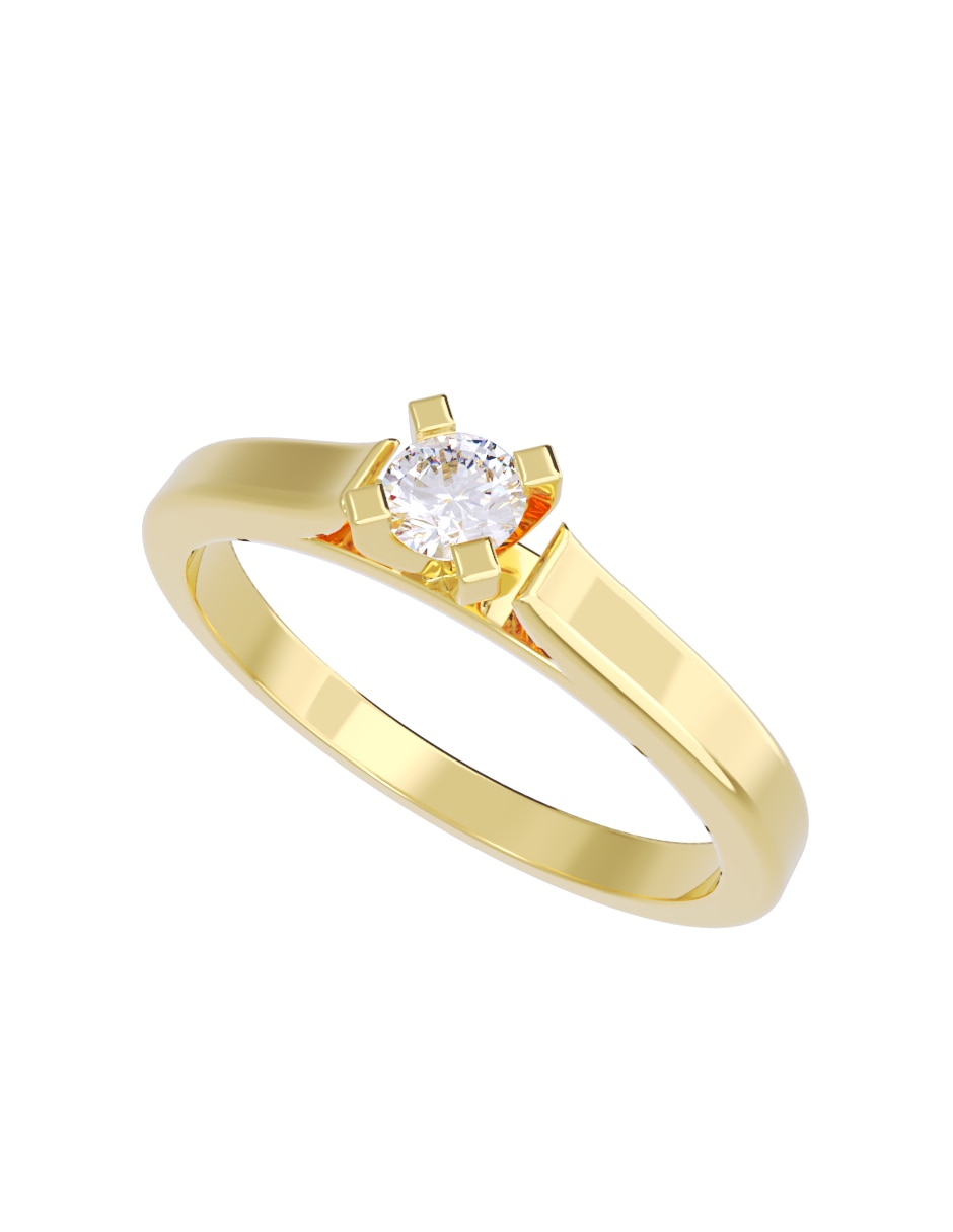 Anillo de compromiso de oro 10 K Fonelli diamante