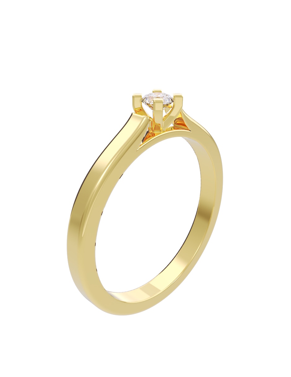 Anillo de compromiso de oro 10 K Fonelli diamante