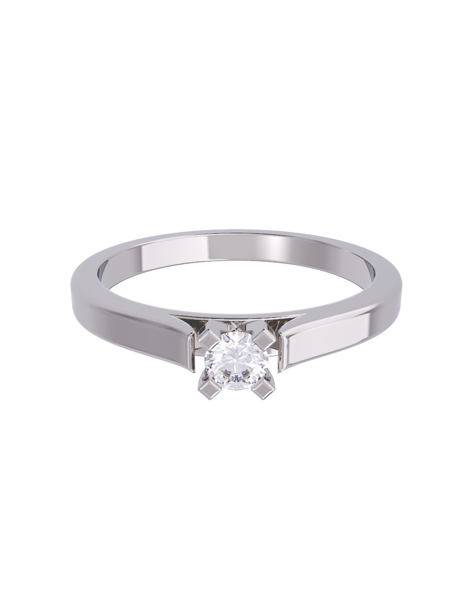 Anillo de compromiso de oro 10 K diamante