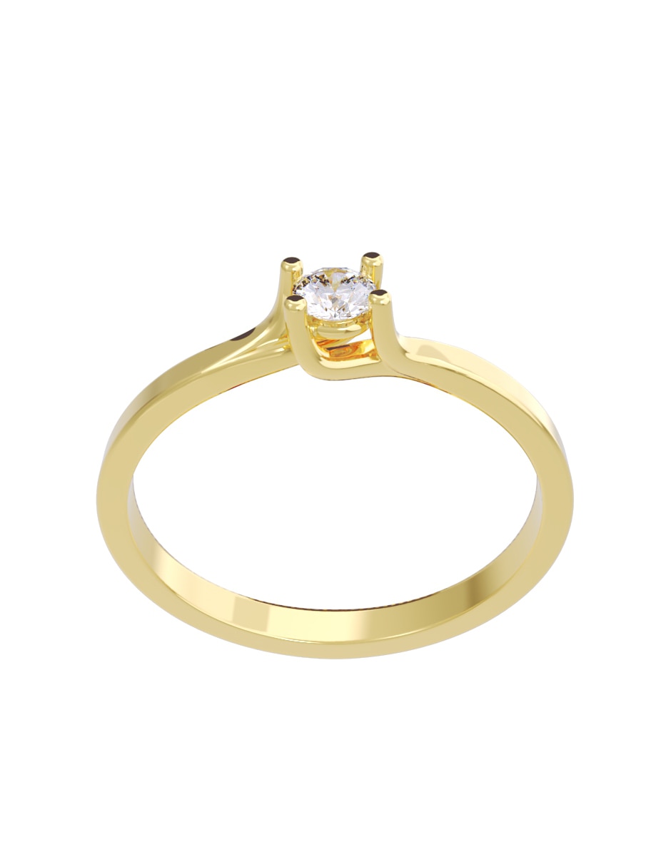 Anillo de compromiso de oro 10 K Fonelli diamante
