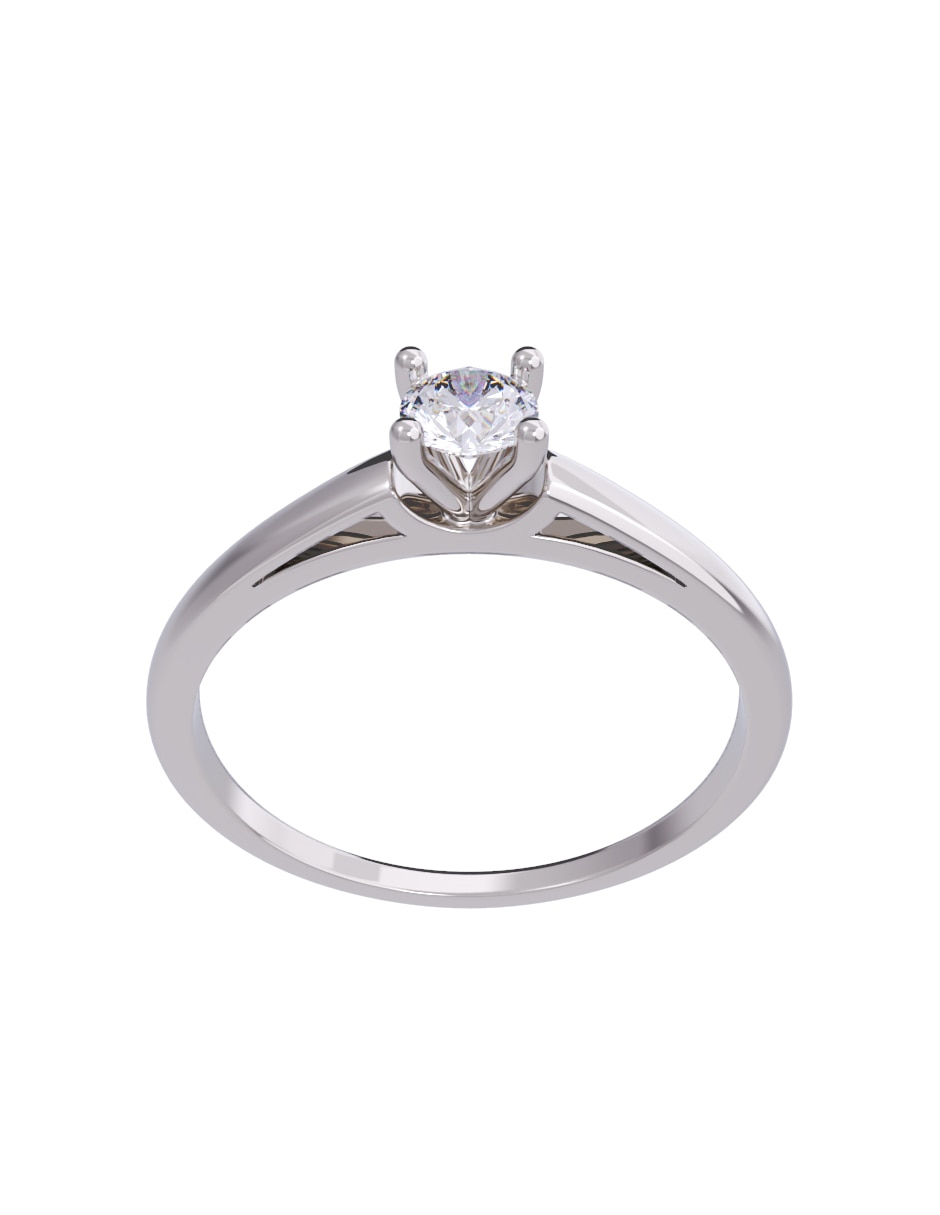 Anillo de compromiso de oro 10 K diamante 3