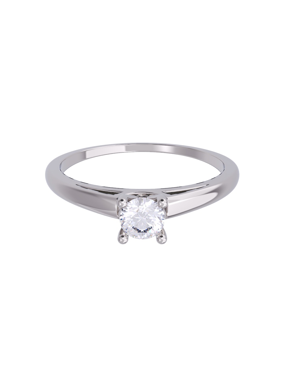 Anillo de compromiso de oro 10 K diamante