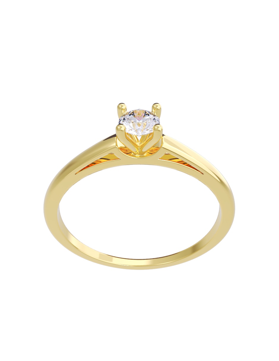Anillo de compromiso de oro 14 k Fonelli diamantes