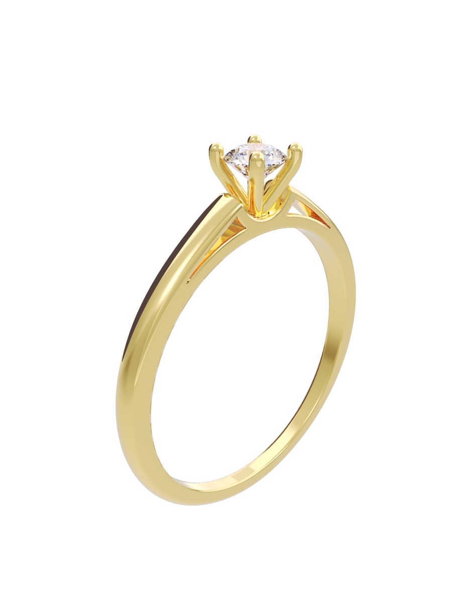 Anillo de compromiso de oro 14 k Fonelli diamantes