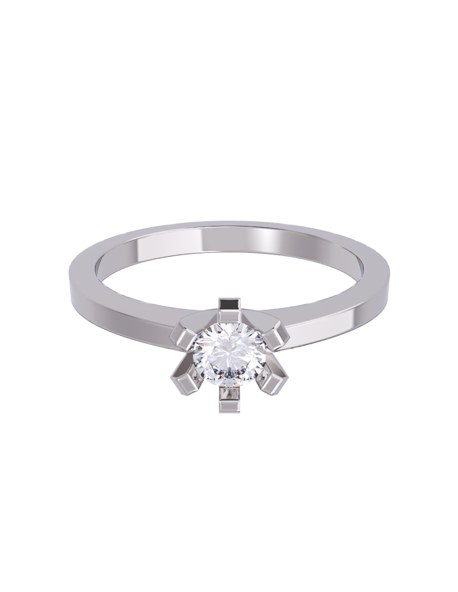Anillo de compromiso de oro 14 k diamante Anillo de compromiso de oro 14 k diamante