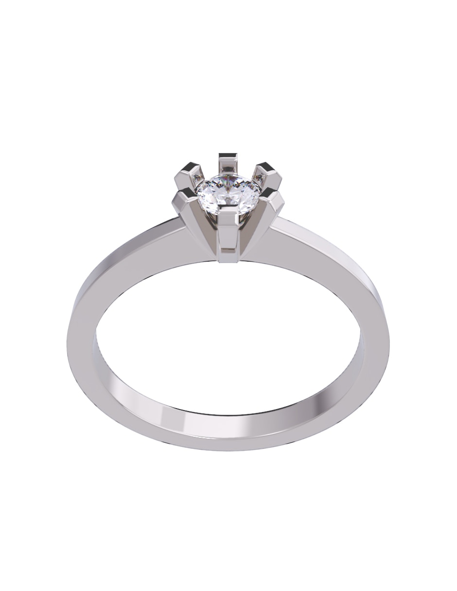 Anillo de compromiso de oro 14 k diamante 3