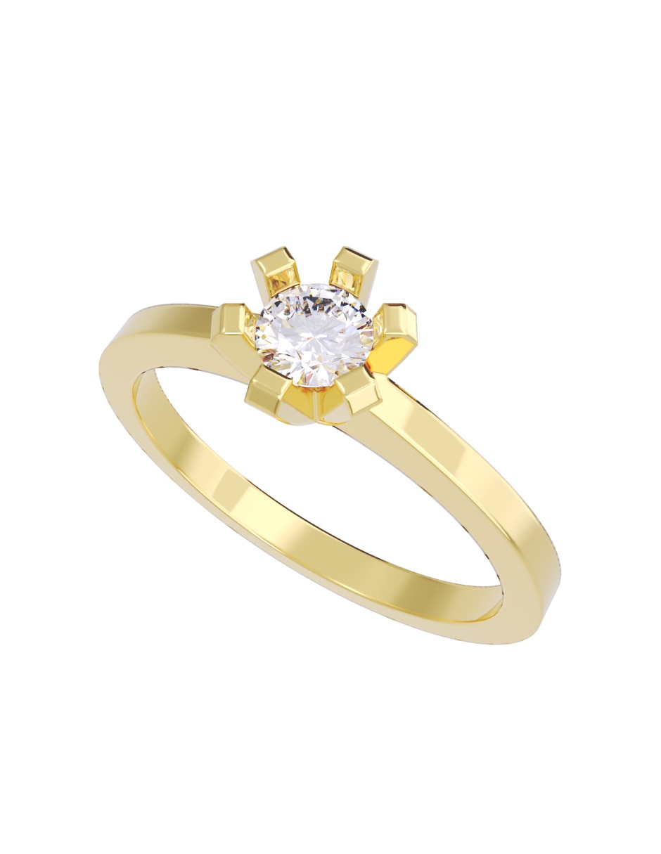 Anillo de compromiso de oro 14 k Fonelli diamante