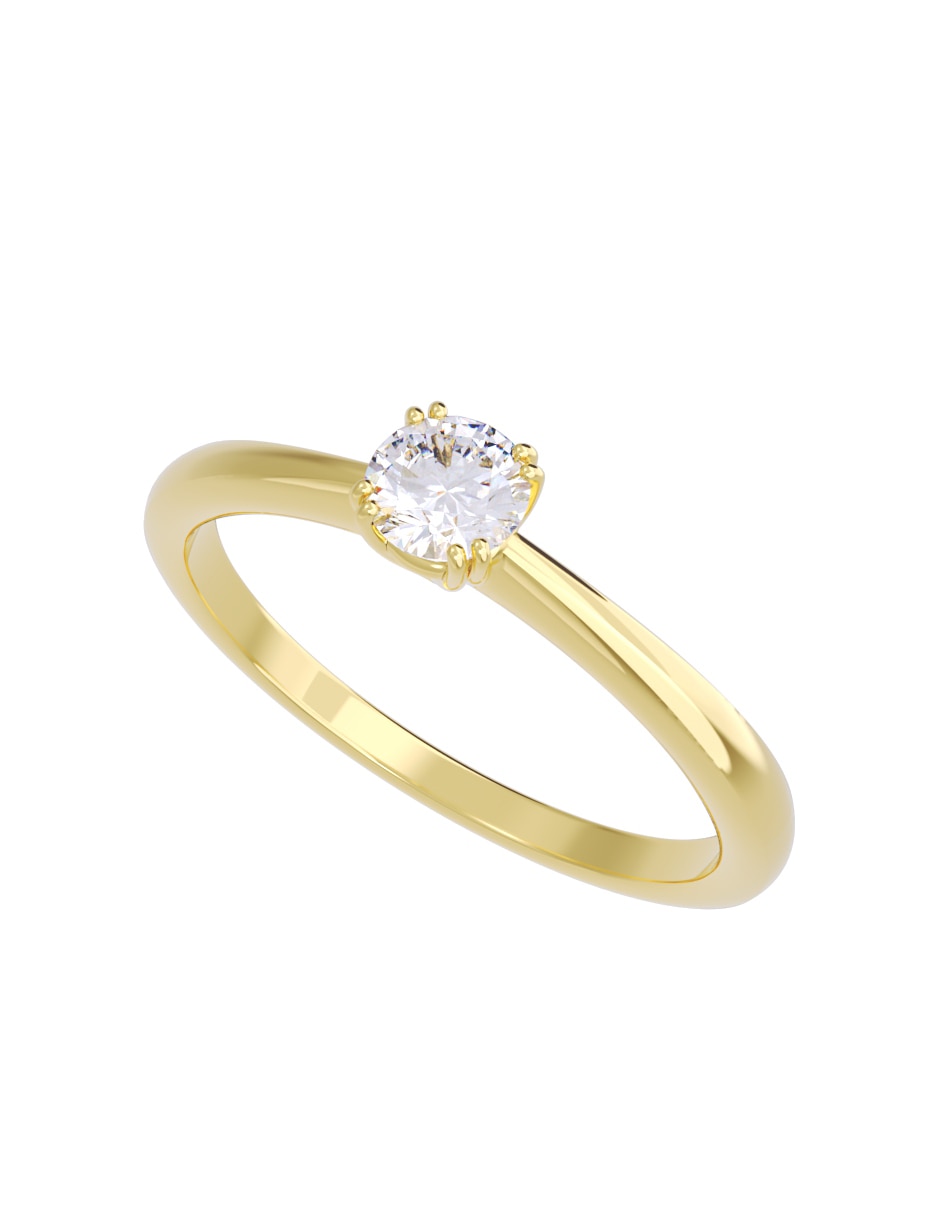 Anillo de compromiso de oro 14 K Fonelli diamante