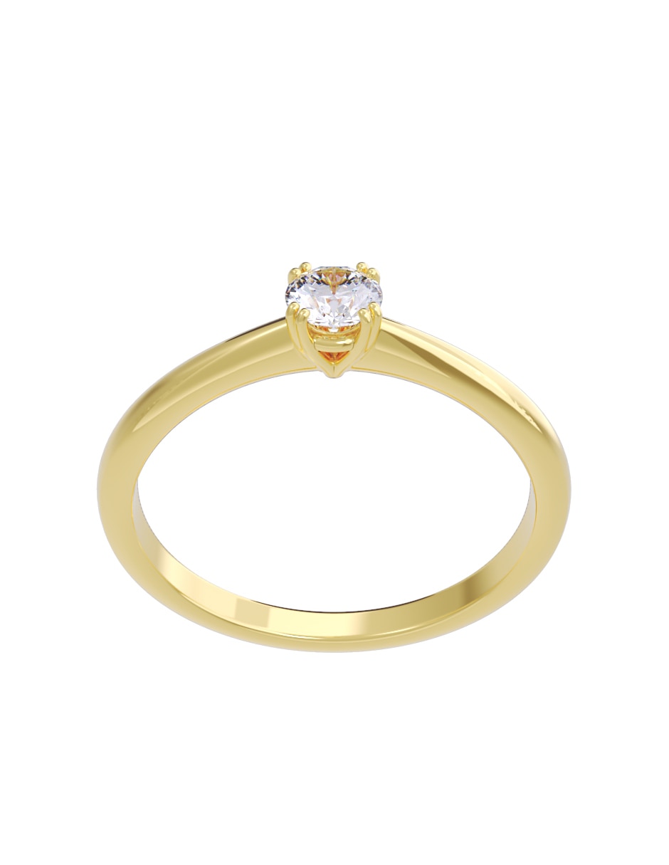 Anillo de compromiso de oro 14 K Fonelli diamante