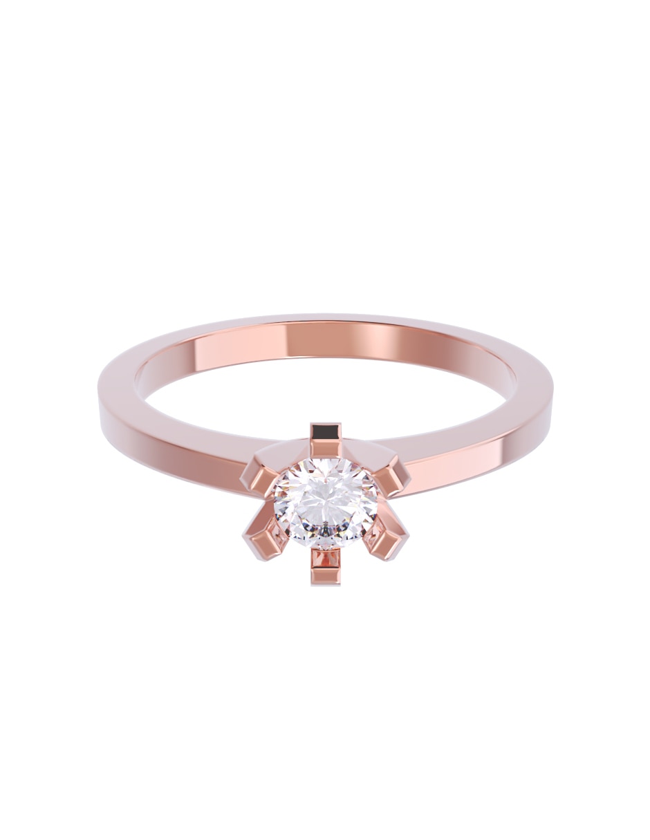 Anillo de compromiso de oro 14 k diamante Anillo de compromiso de oro 14 k diamante