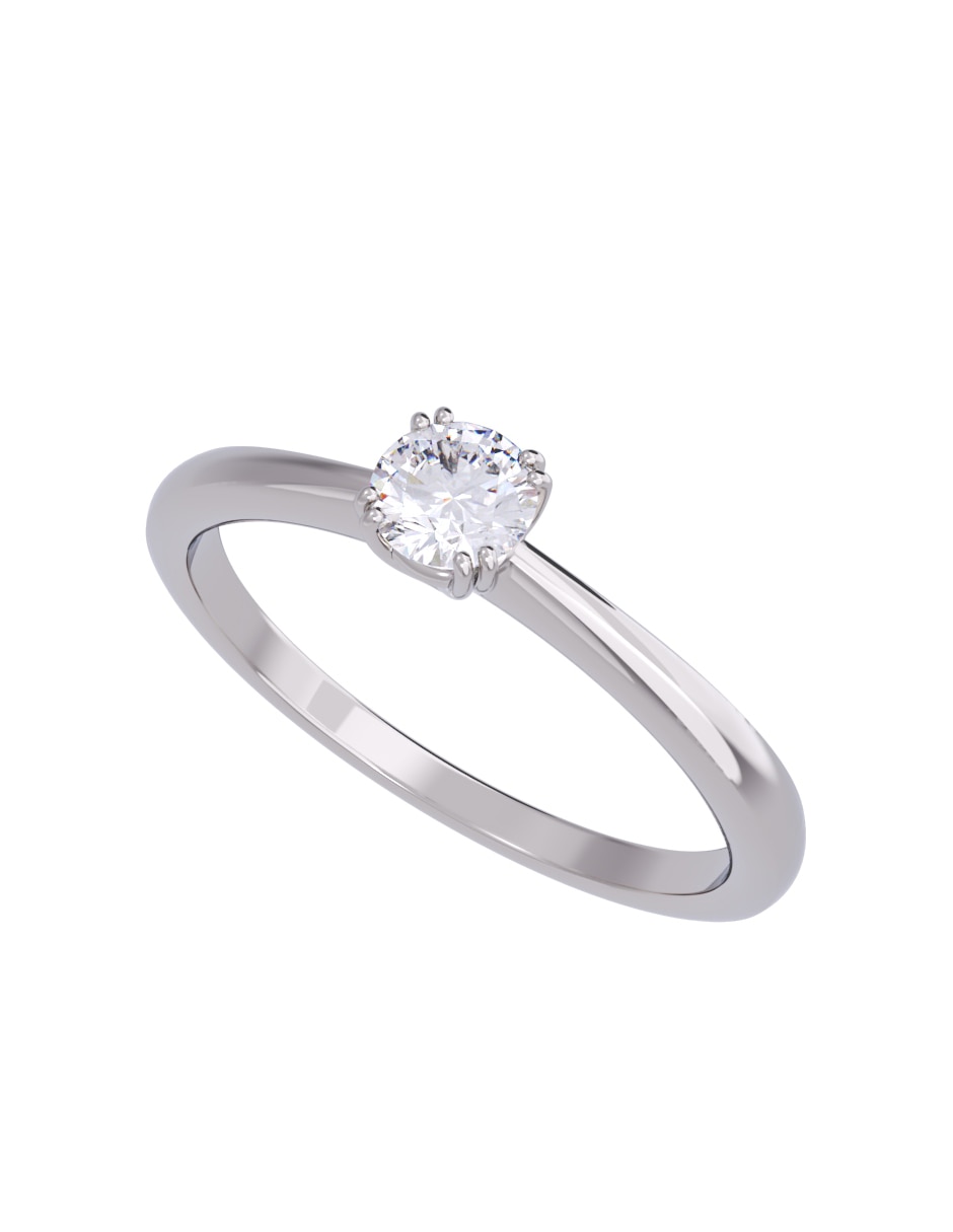Anillo de compromiso de oro 14 K Fonelli diamante