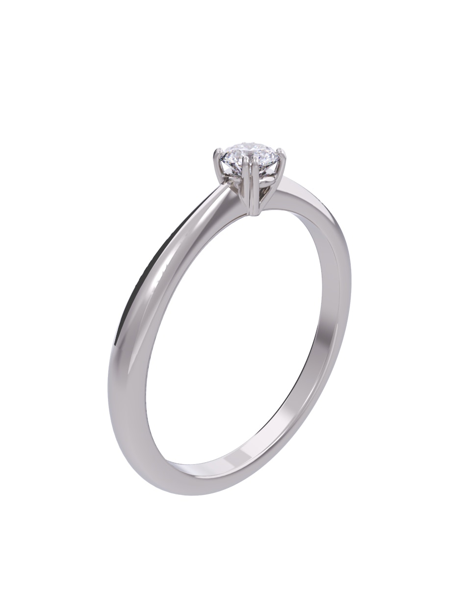 Anillo de compromiso de oro 14 K Fonelli diamante
