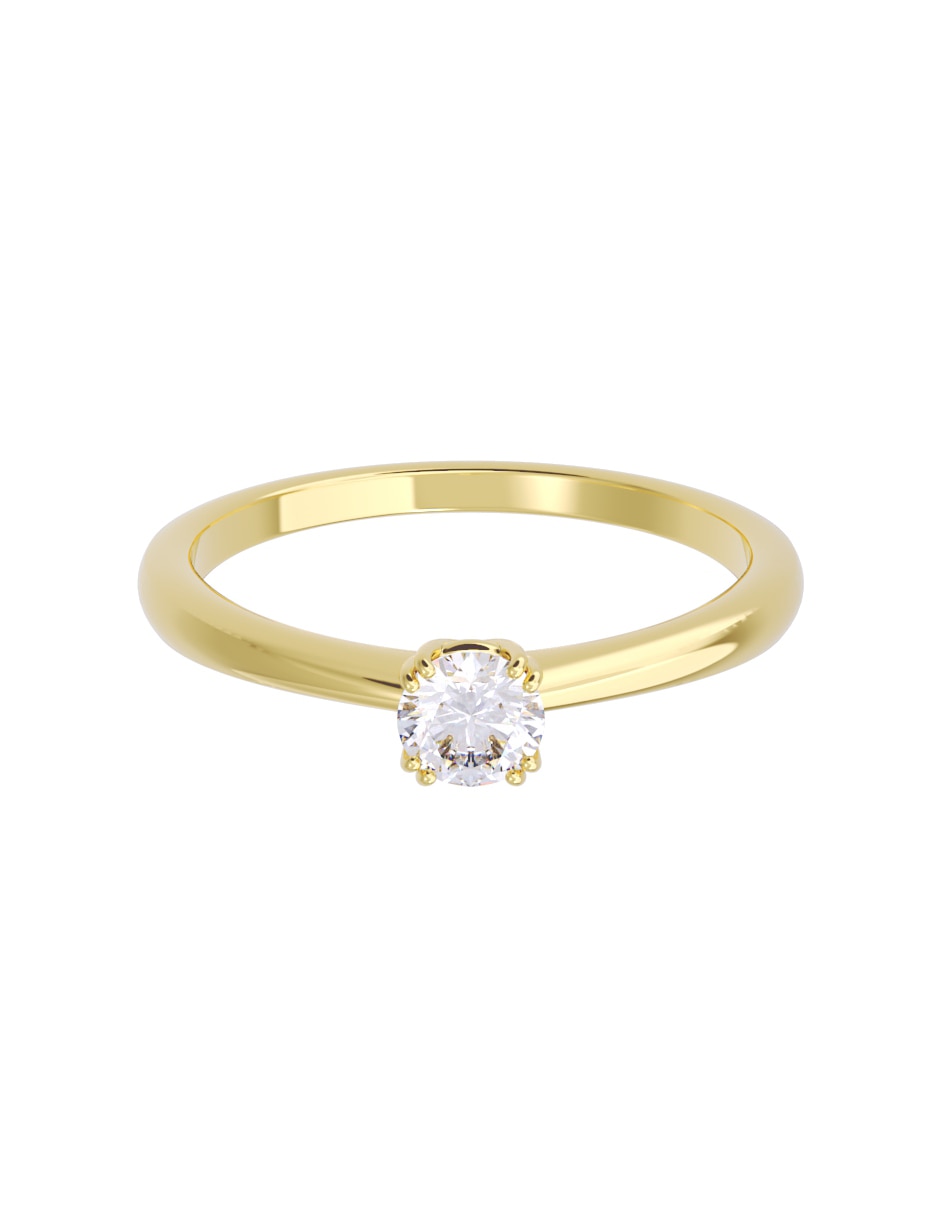 Anillo de compromiso de oro 10 k Fonelli diamante
