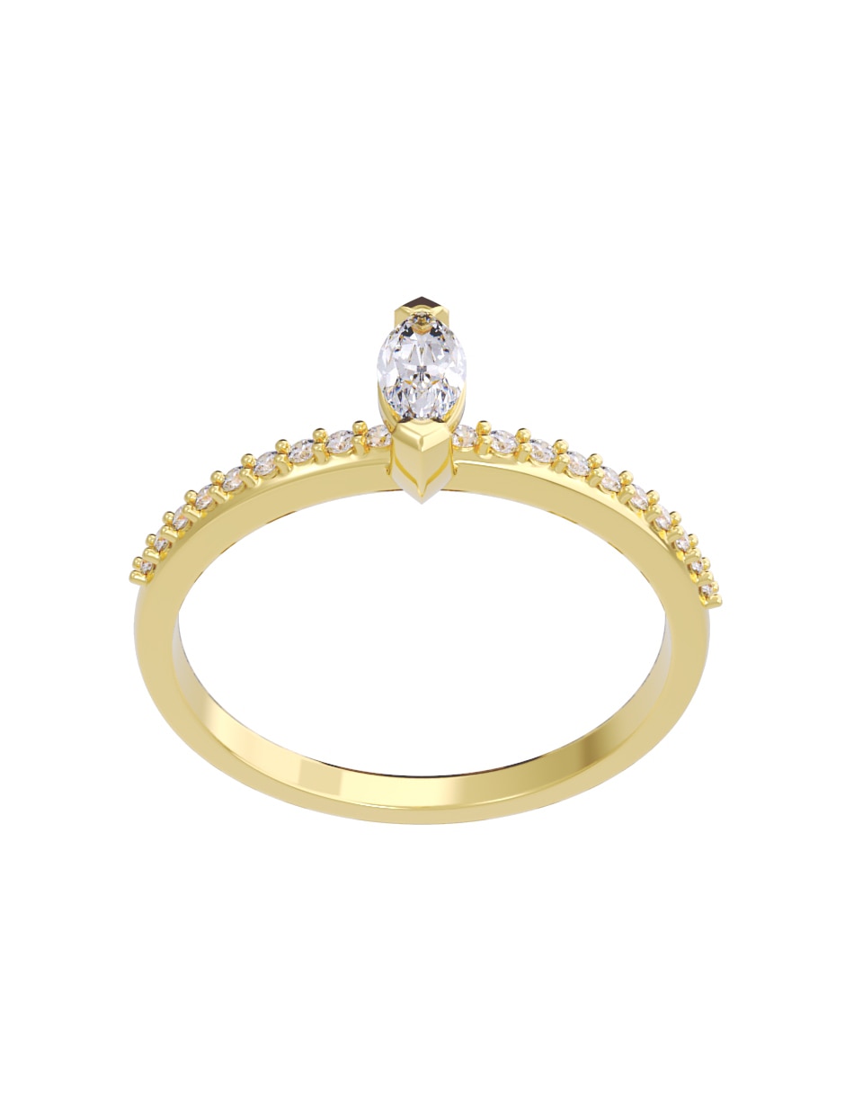 Anillo de compromiso de oro 10 k Fonelli diamante