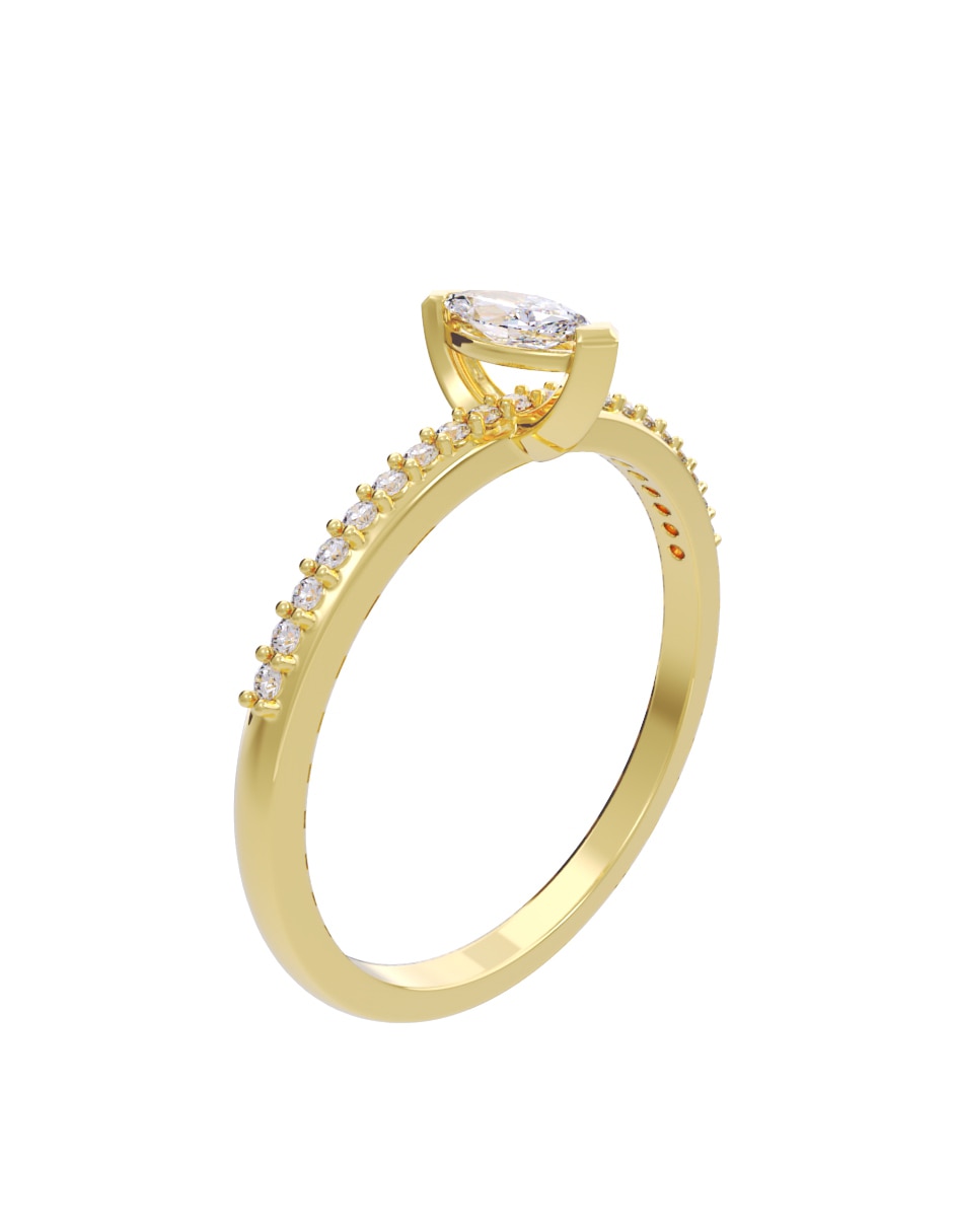 Anillo de compromiso de oro 10 k Fonelli diamante