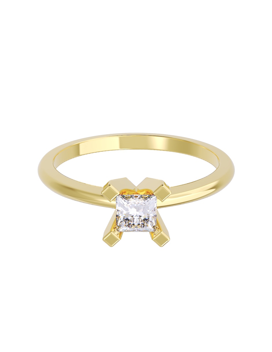 Anillo de compromiso de oro 14 K Fonelli diamante