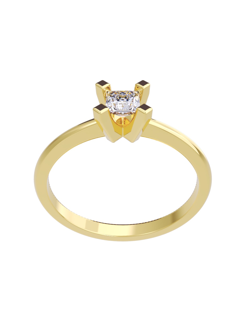 Anillo de compromiso de oro 14 K Fonelli diamante