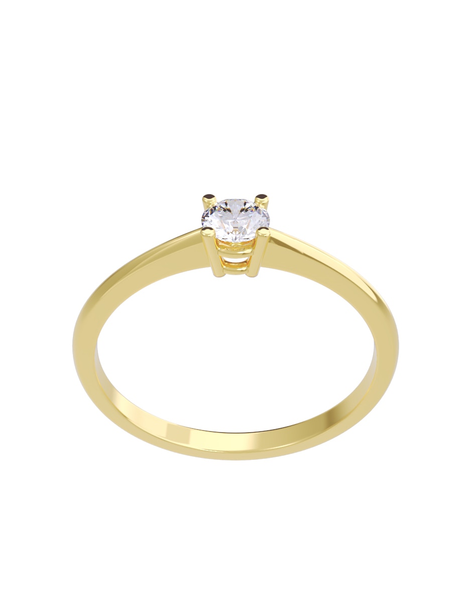Anillo de compromiso de oro 10 k diamante 3