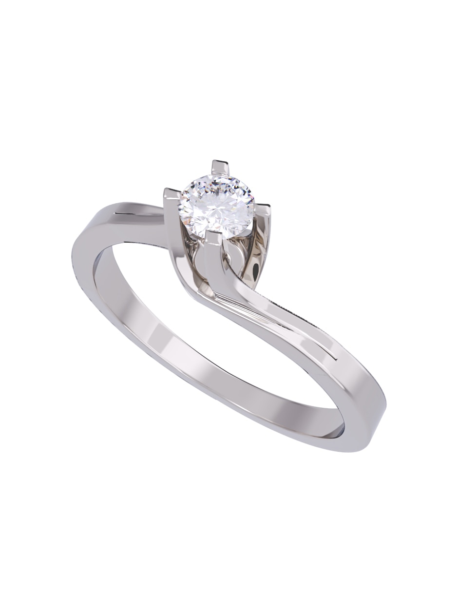 Anillo de compromiso 14 k Diamantes Fonelli diamante 4