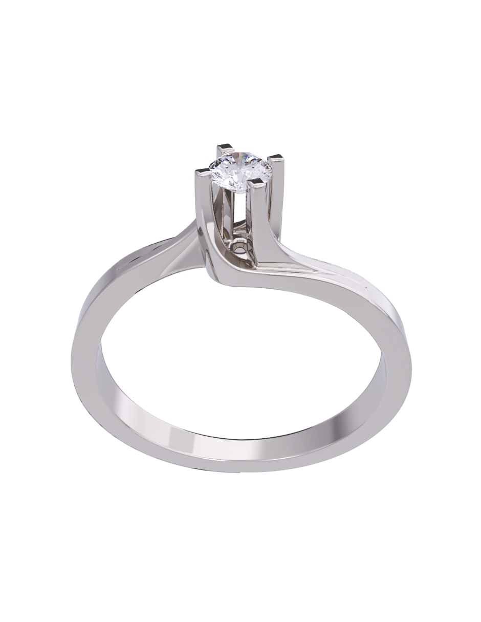 Anillo de compromiso 14 k Diamantes Fonelli diamante 3
