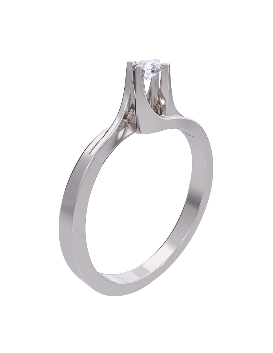 Anillo de compromiso 14 k Diamantes Fonelli diamante 2