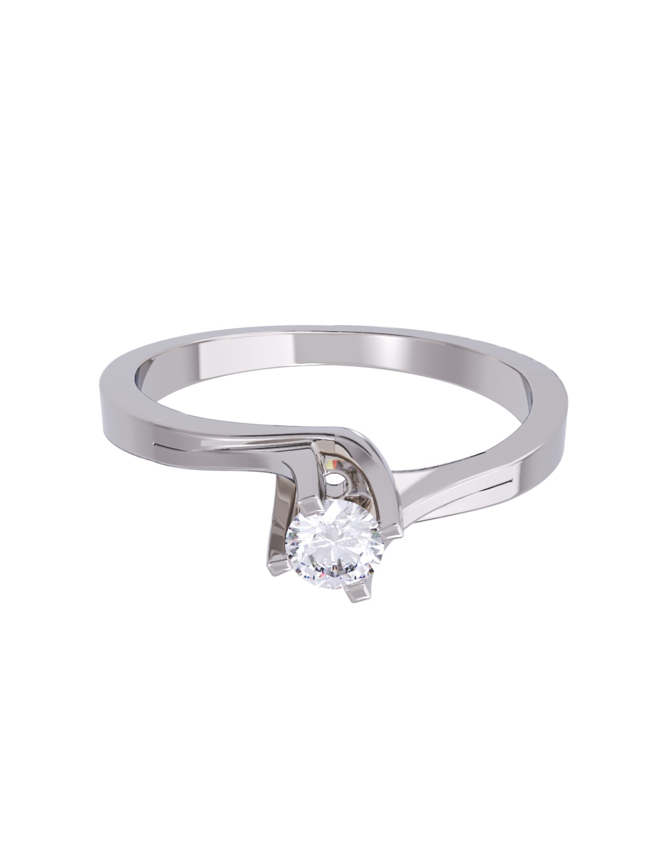 Anillo de compromiso de oro 14 k diamante Anillo de compromiso de oro 14 k diamante