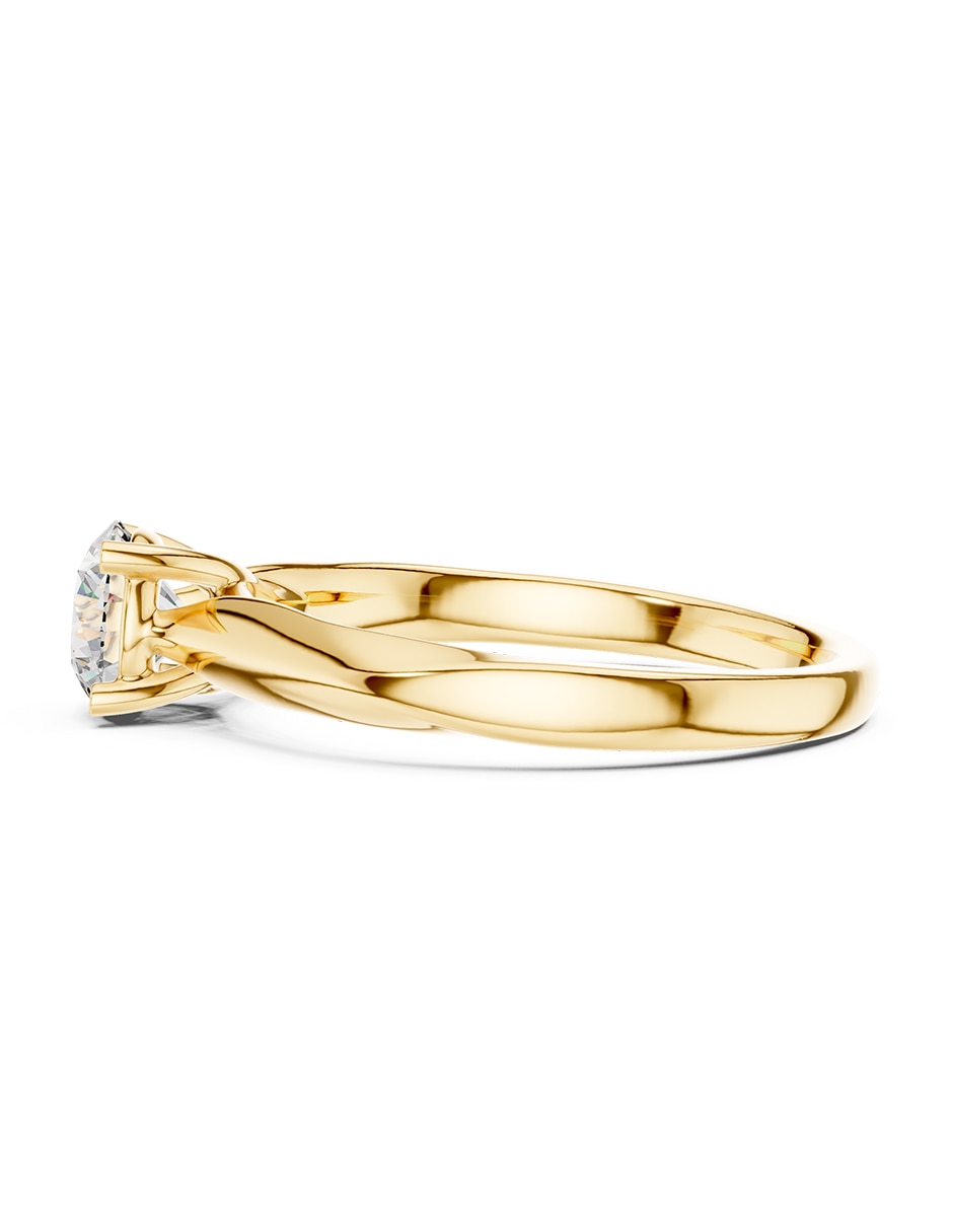 Anillo de compromiso de oro 14 k ! Diamante de laboratorio 4