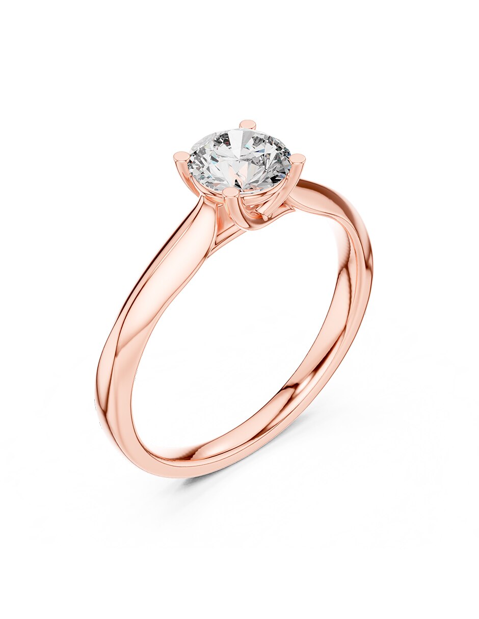 Anillo de compromiso de oro 18 k ! Diamante de laboratorio 2