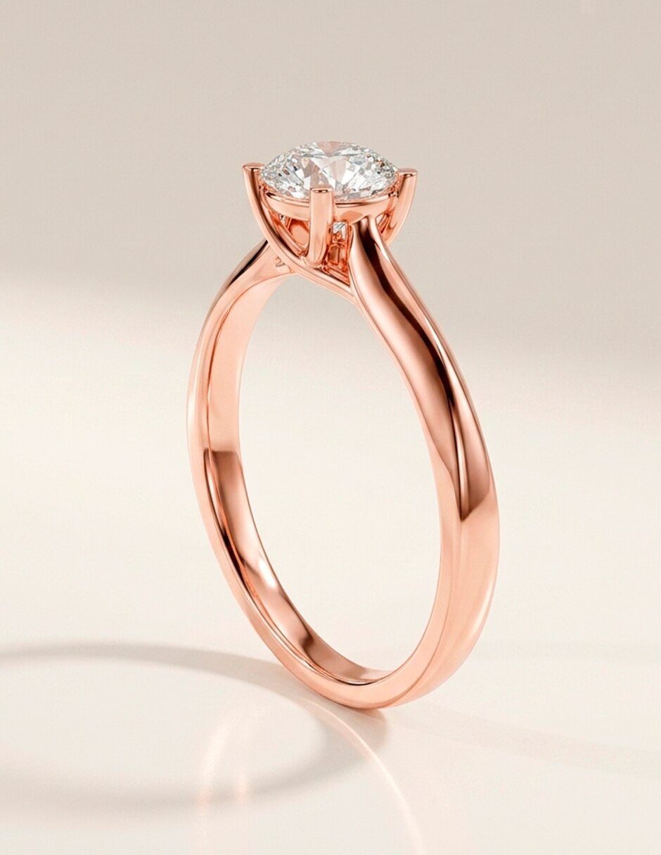Anillo de compromiso de oro 18 k ! Diamante de laboratorio 7