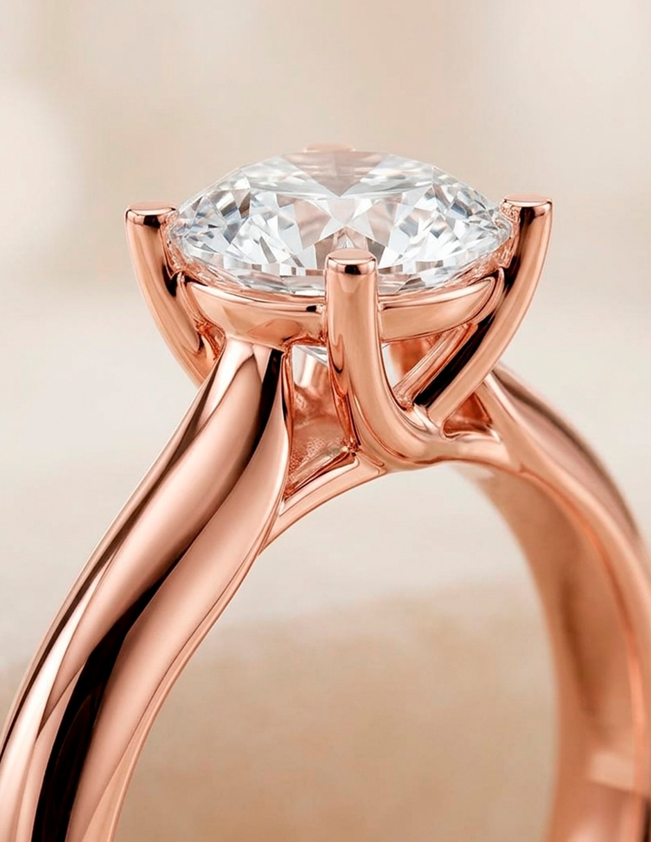 Anillo de compromiso de oro 18 k ! Diamante de laboratorio 10