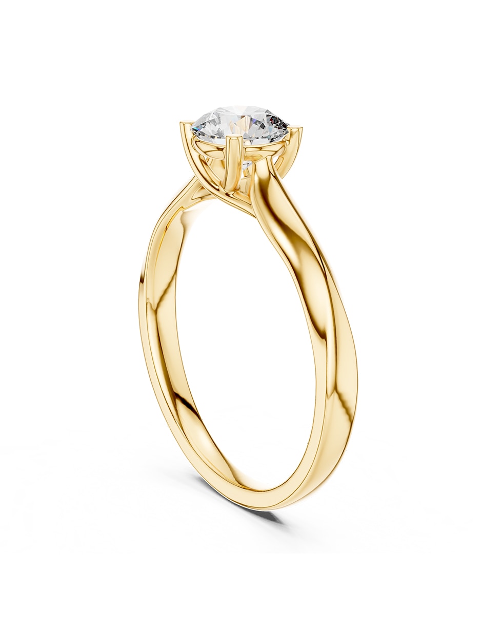 Anillo de compromiso de oro 9 k ! Diamante de laboratorio 3