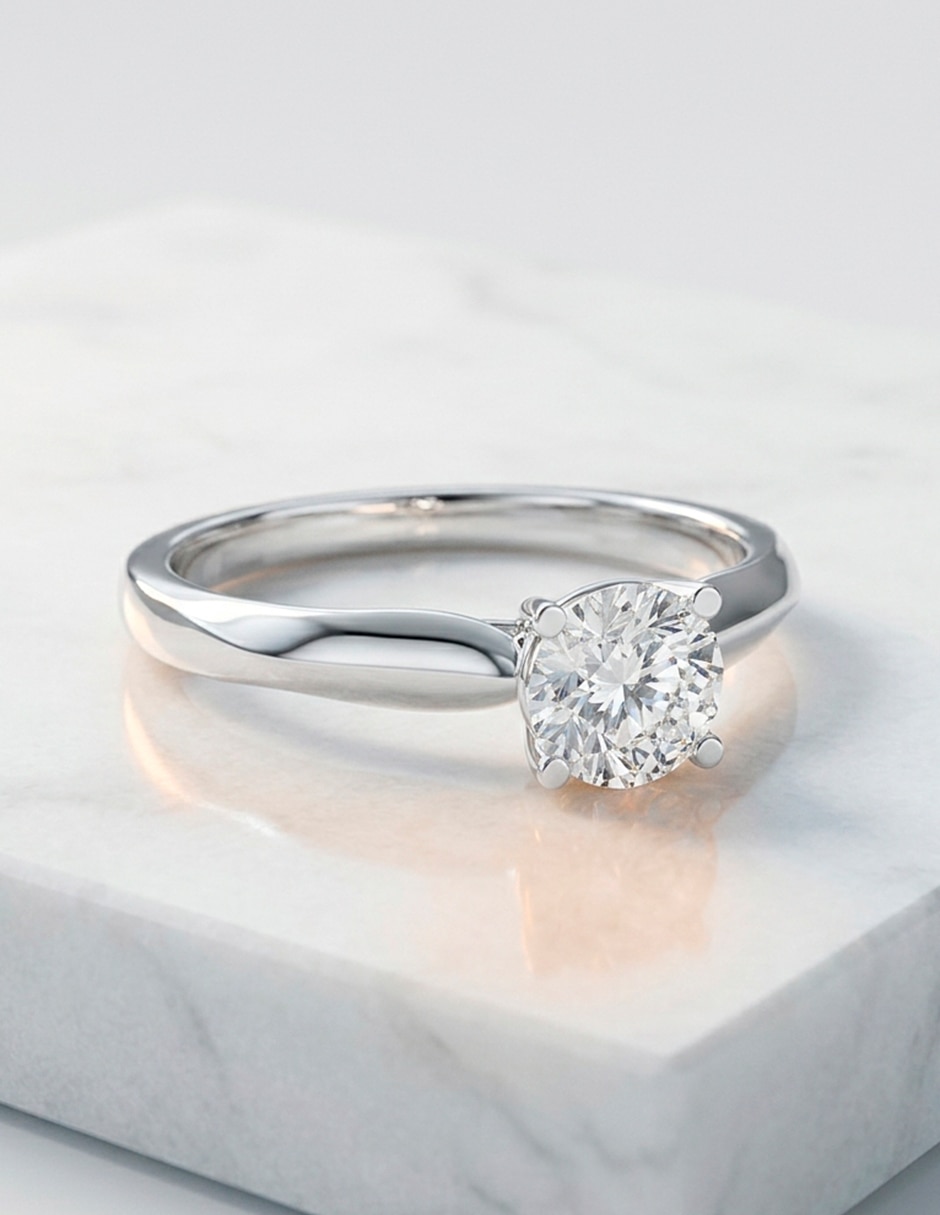 Anillo de compromiso de oro 18 k ! Diamante de laboratorio 10