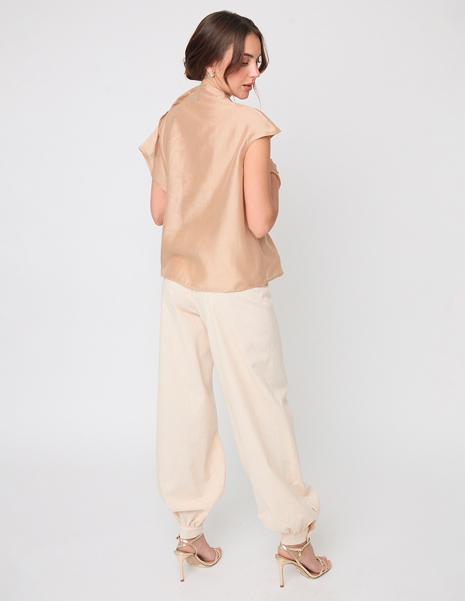 Blusa Linea Pura manga corta para mujer