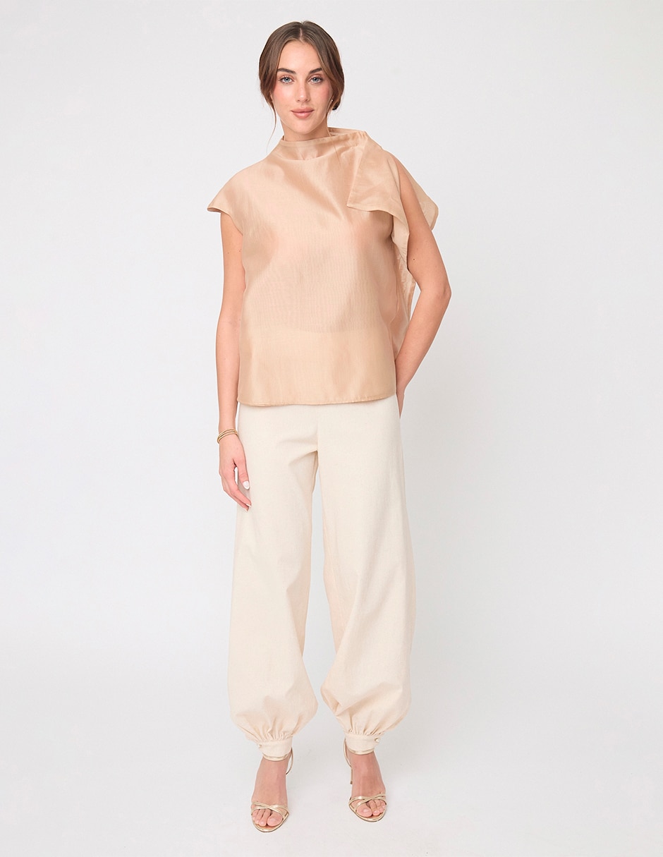 Blusa Linea Pura manga corta para mujer