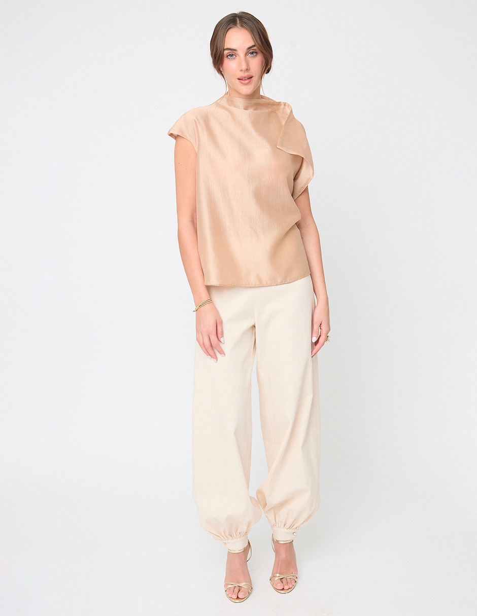 Blusa Linea Pura manga corta para mujer