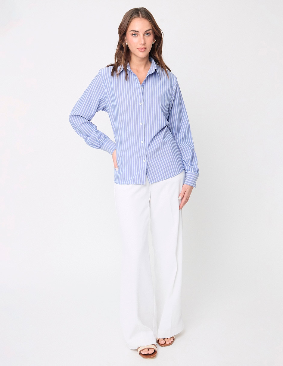 Blusa Linea Pura manga larga para mujer