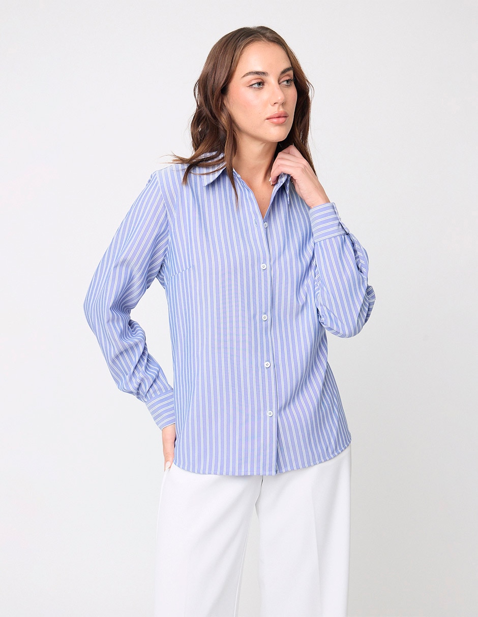 Blusa manga larga para mujer