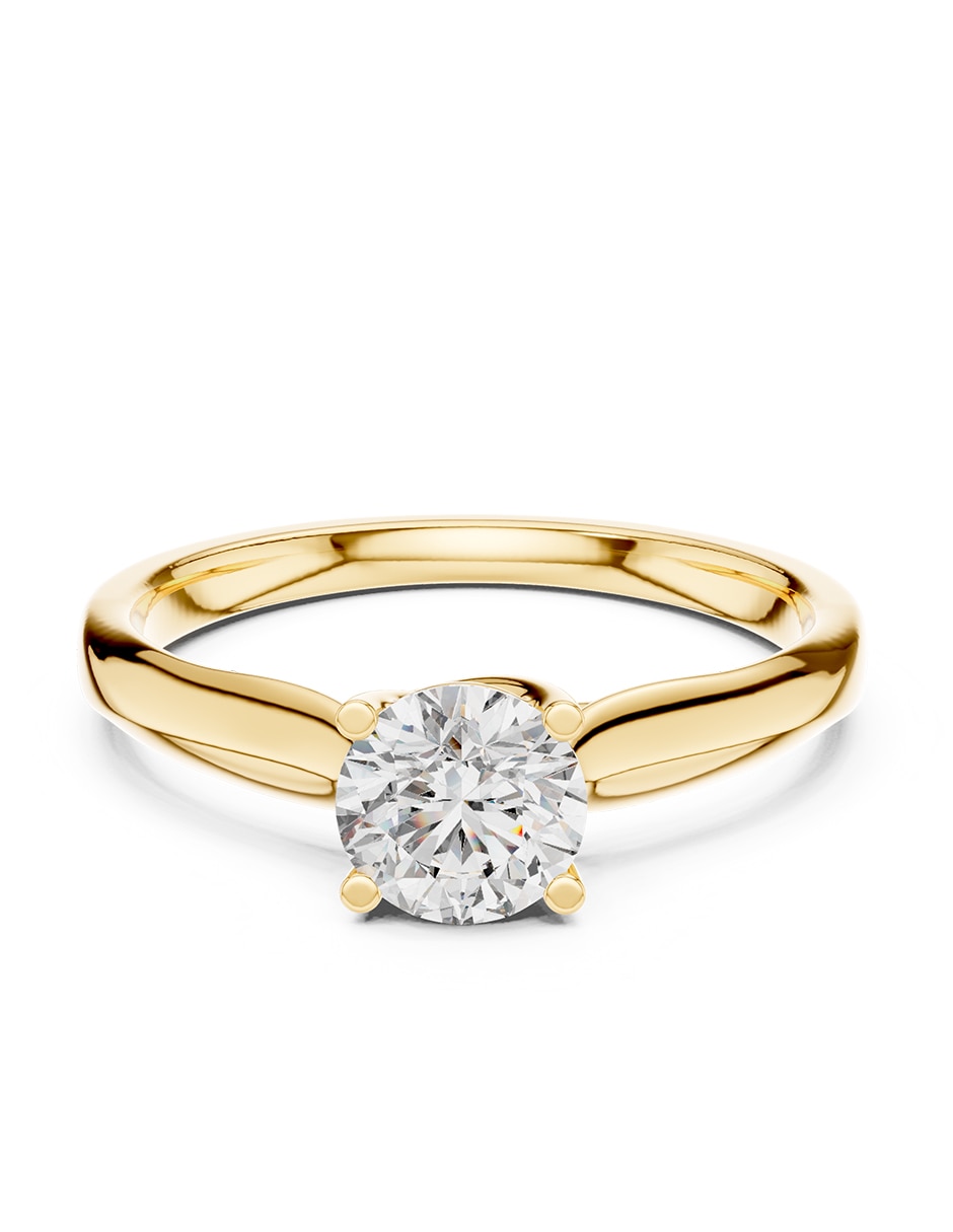 Anillo de compromiso de oro 18 k ! Diamante de laboratorio Anillo de compromiso de oro 18 k ! Diamante de laboratorio