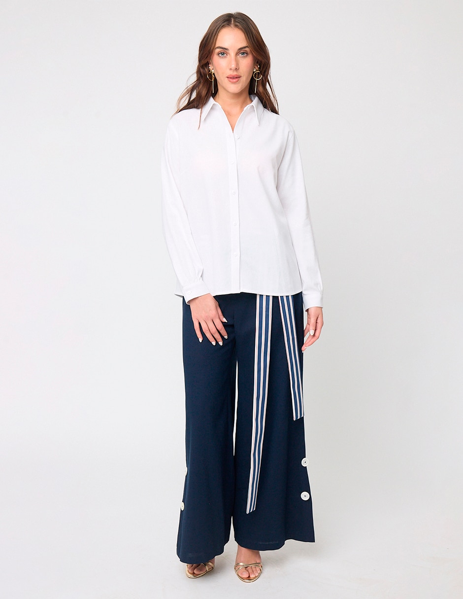 Blusa Linea Pura manga larga para mujer