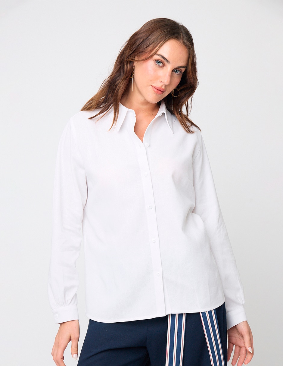 Blusa Linea Pura manga larga para mujer