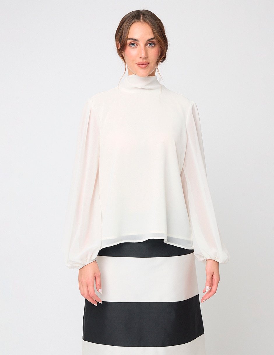 Blusa Linea Pura manga larga para mujer