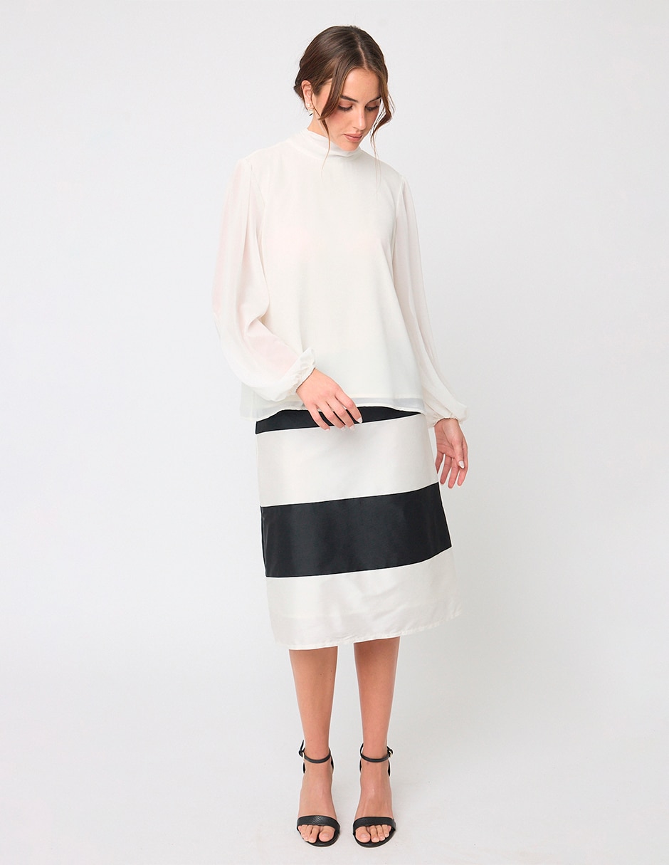 Blusa Linea Pura manga larga para mujer